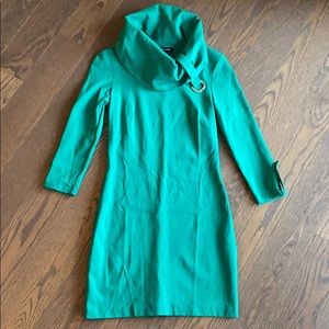 Le chateau green cowel neck dress